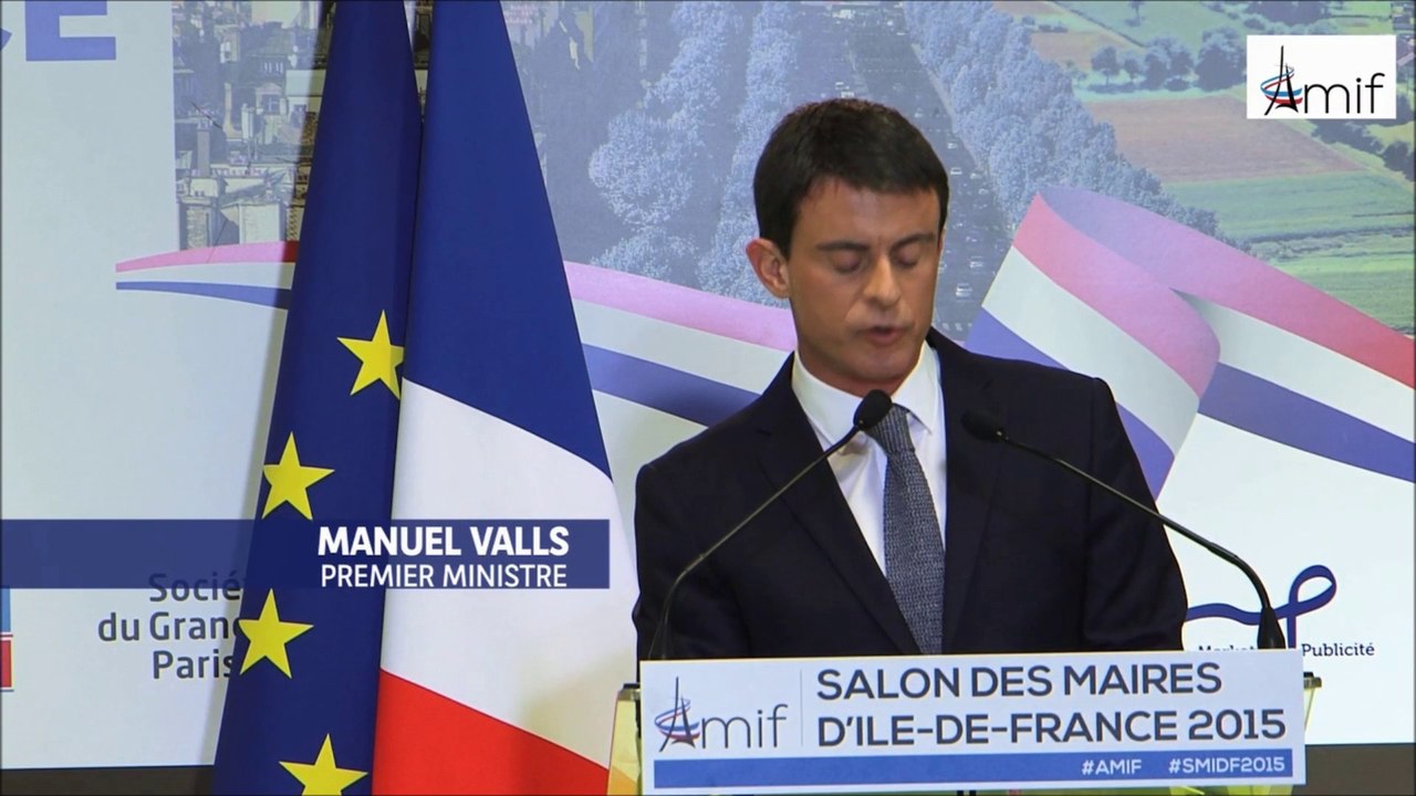 Salon des Maires d’Ile de France, Manuel Valls parle du Grand Stade
