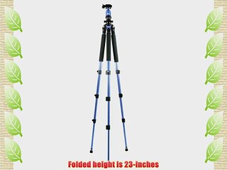 Vivitar VIV-MPT-600-BLU Magnesium Series Pro Tripod (Blue)