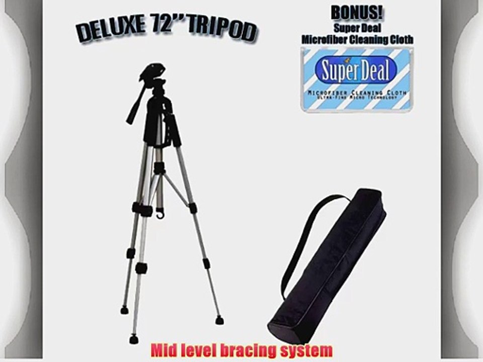 PROFESSIONAL 72 Inch Full Size Tripod with Carrying Case For The Nikon Coolpix P90 Digital