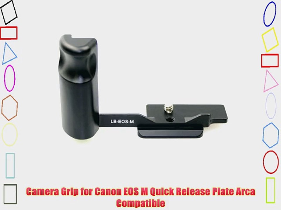 Hand Grip for Canon EOS-M w QR plate Arca Sunwayfoto RRS lever clamp Compatible