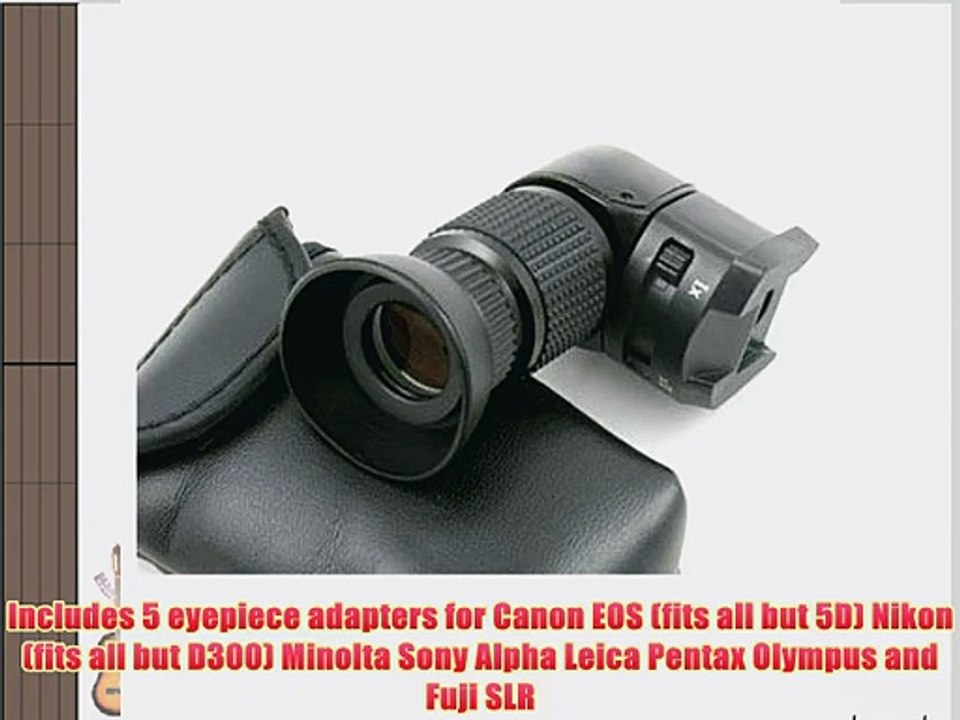 Opteka Professional 1X-2.5X Right Angle Viewfinder for Canon EOS Nikon Olympus Sony
