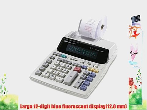 Sharp EL-1801V Portable 12-Digit 2-Color Serial Printing Calculator