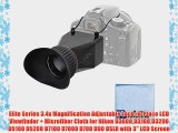 Elite Series 3.4x Magnification Adjustable Lock-In-Place LCD Viewfinder   Microfiber Cloth