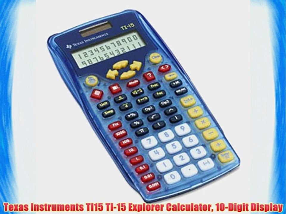 Texas Instruments TI15 TI-15 Explorer Calculator 10-Digit Display