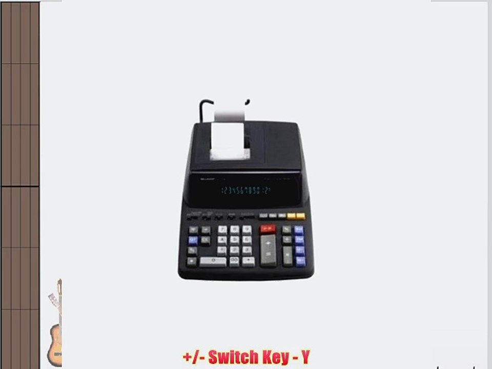 Sharp? EL-2196BL Desktop Calculator 12-Digit Fluorescent 2-Color Printing Black/Red