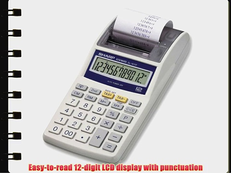 Sharp Electronics EL1611PA Printing Calculator.
