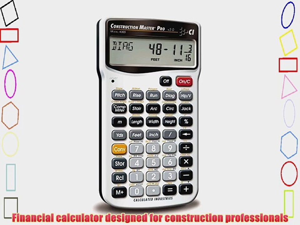 Calculated Industries 4065-AB1 Construction Master Pro Advanced Construction Math Calculator