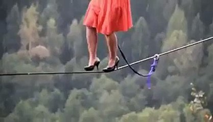Girl Walking Over Rope With Heels - Video Dailymotion -