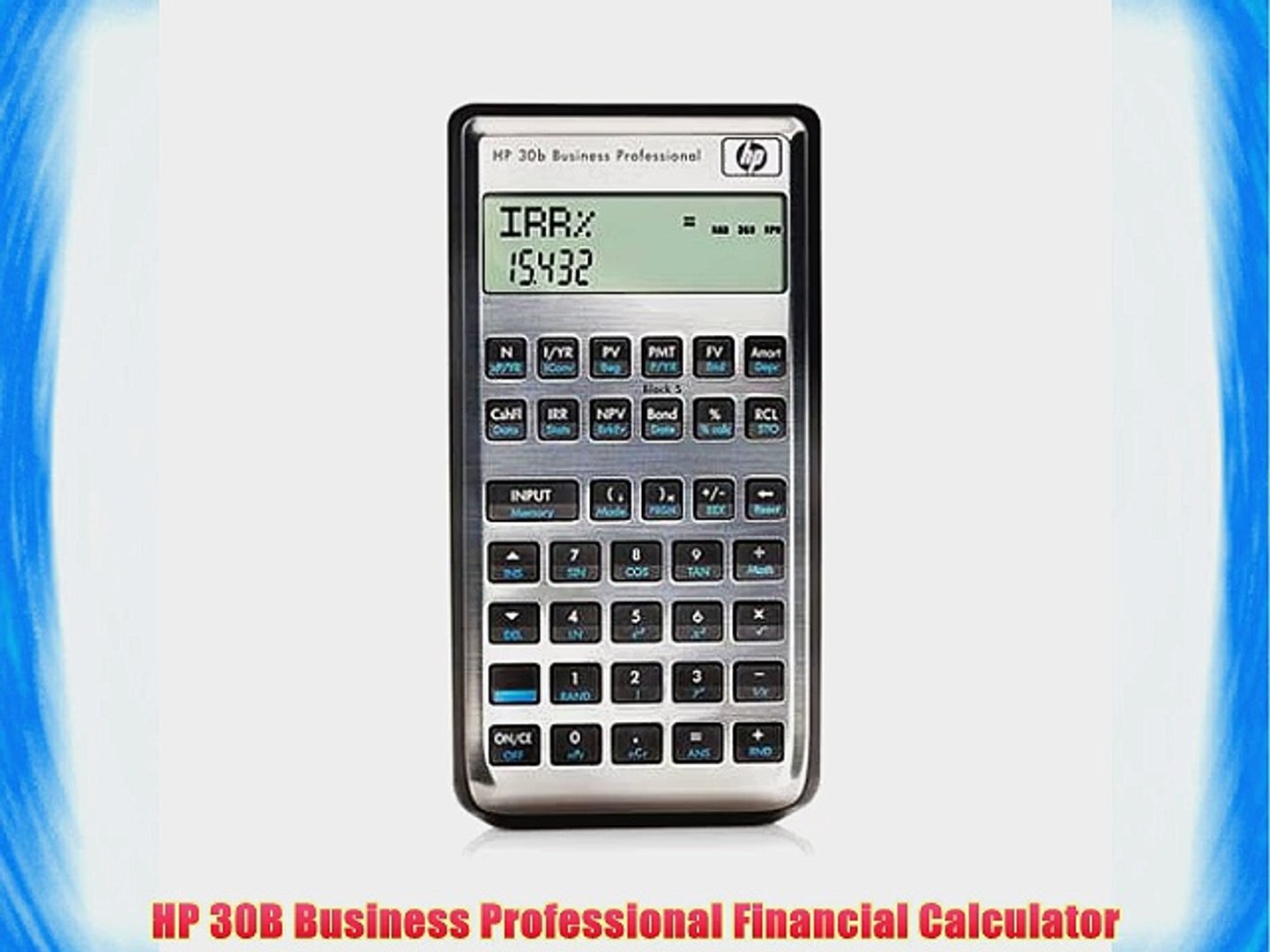 HP 30B Business Professional Financial Calculator - video Dailymotion