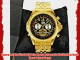 Luxury Golden Steel Day Date Month Automatic Mechanical Mens Man's Wrist Watch