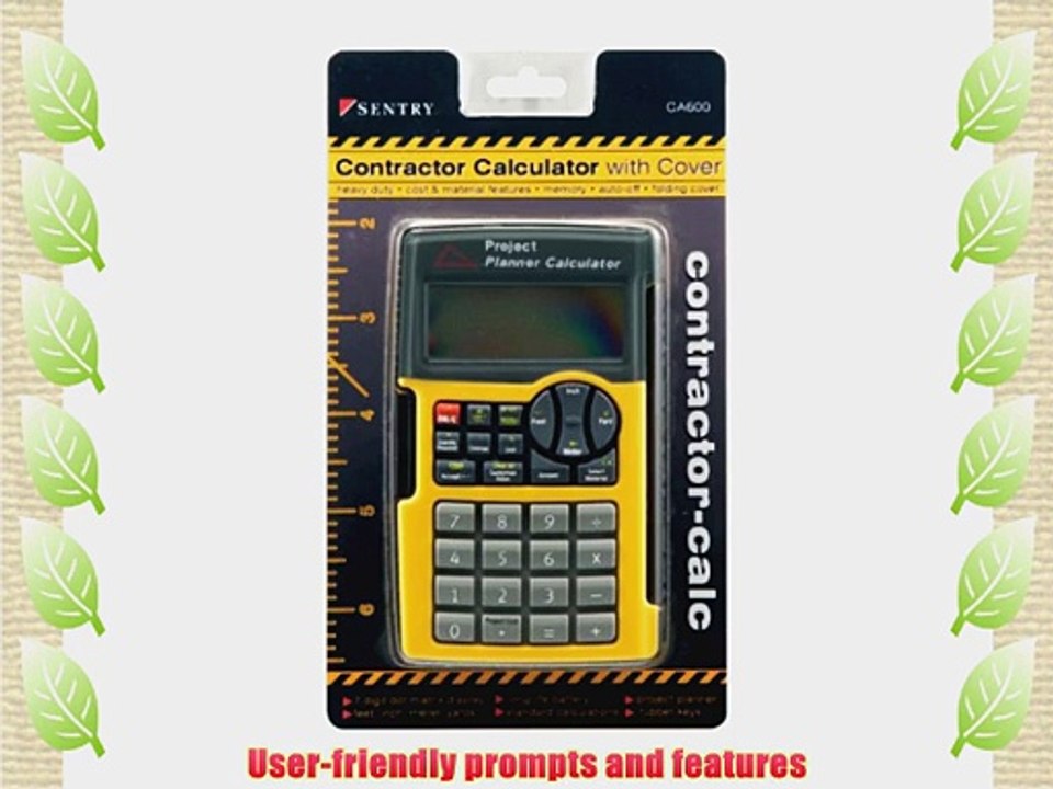Sentry Contractor Calculator with Cover Black/Yellow (CA600)
