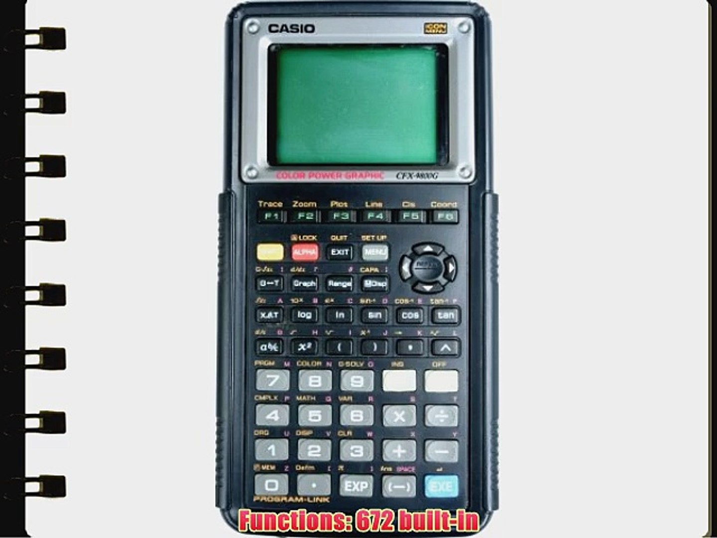 Casio CFX-9800G-w Color Graphing Calculator - video Dailymotion