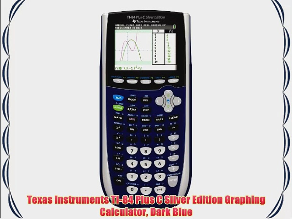 Texas Instruments TI-84 Plus C Silver Edition Graphing Calculator Dark Blue