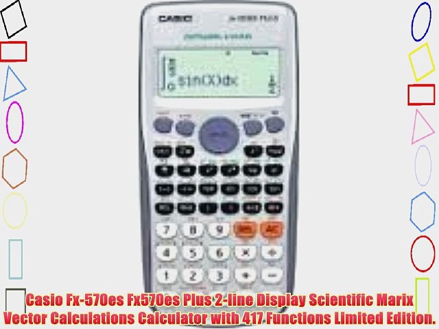 Casio Fx-570es Plus 2-line Display Scientific Marix Vector Calculator