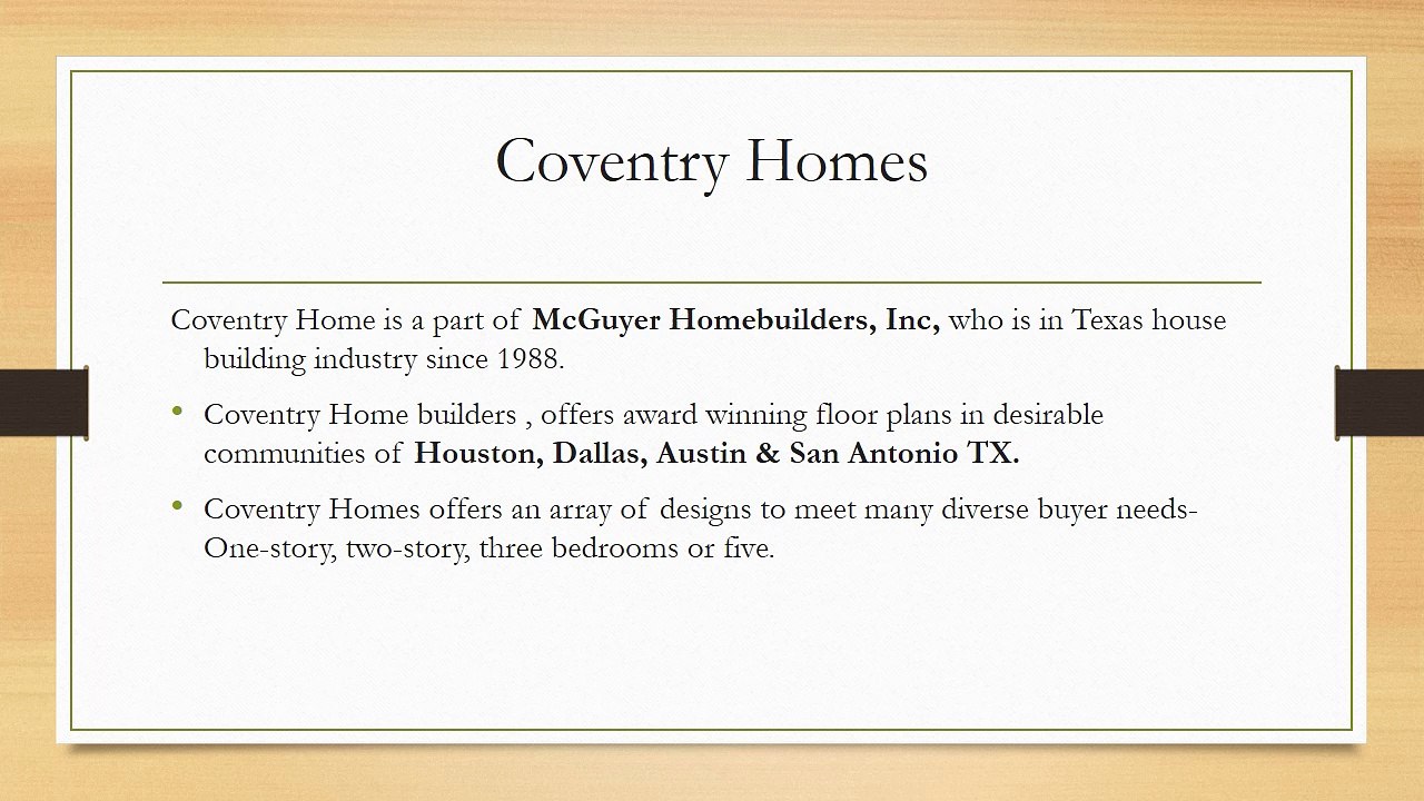 Coventry Homes - 98% Customer Satisfaction Rating