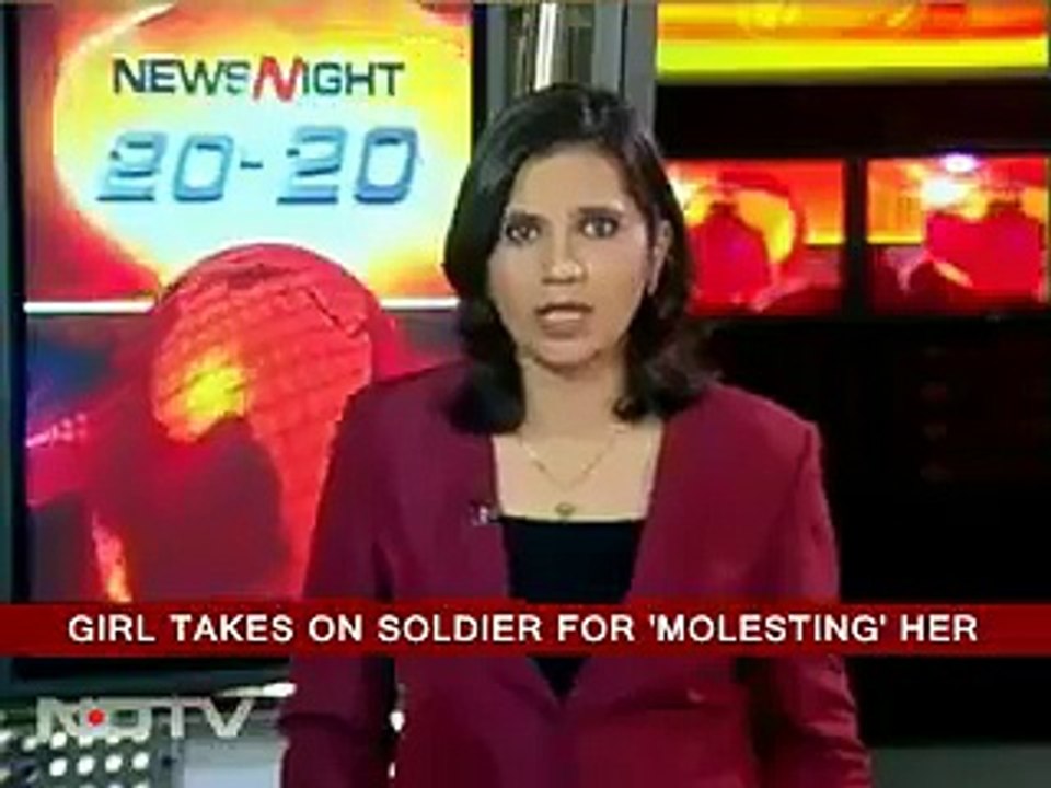 Indian Military Soldier Getting Treatment from Girl