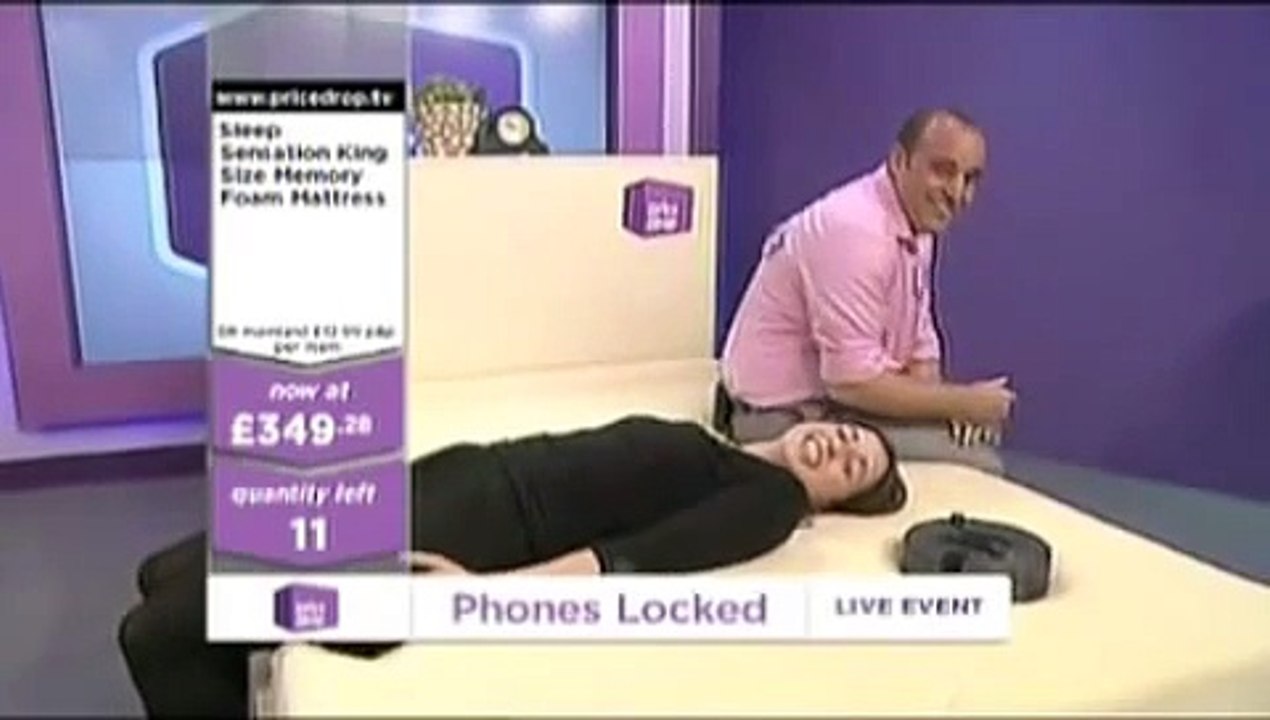 oops tv anchor droped on Bed