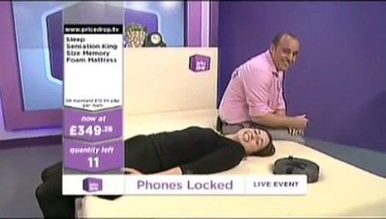oops tv anchor droped on Bed