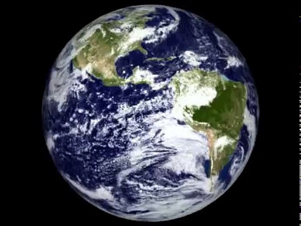 Rotation 3D de la planète Terre - Planet earth rotation