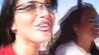 Sunny Leone and Friend Just Riding in Golf Cart