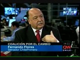 FERNANDO FLORES insulta a periodista que lo entrevista en cnn chile 6/5/2009