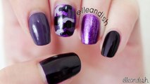 Easy Purple Camouflage Nails