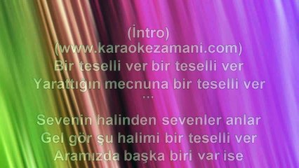 Emre Aydın - Bir Teselli Ver - 2012 - TÜRKÇE KARAOKE