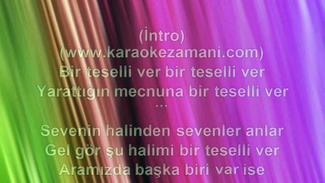 Emre Aydın - Bir Teselli Ver - 2012 - TÜRKÇE KARAOKE