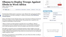 Obama Sending Troops to West Africa, Requesting $88 Million As Virologist Fear Major Ebola Mutation!