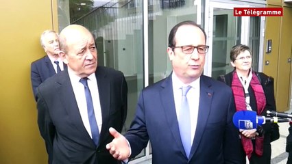 Brest. Le discours de François Hollande sur la vente des Rafale
