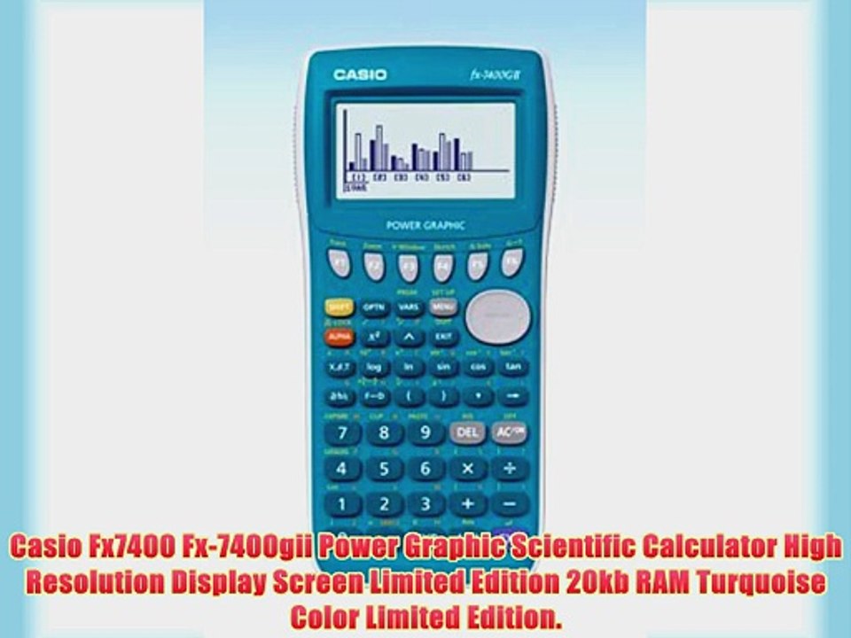 Casio Fx7400 Fx-7400gii Power Graphic Scientific Calculator High Resolution Display Screen