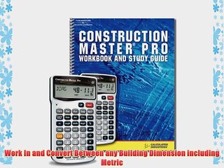 Construction Master Pro Calculator and Workbook Study Guide