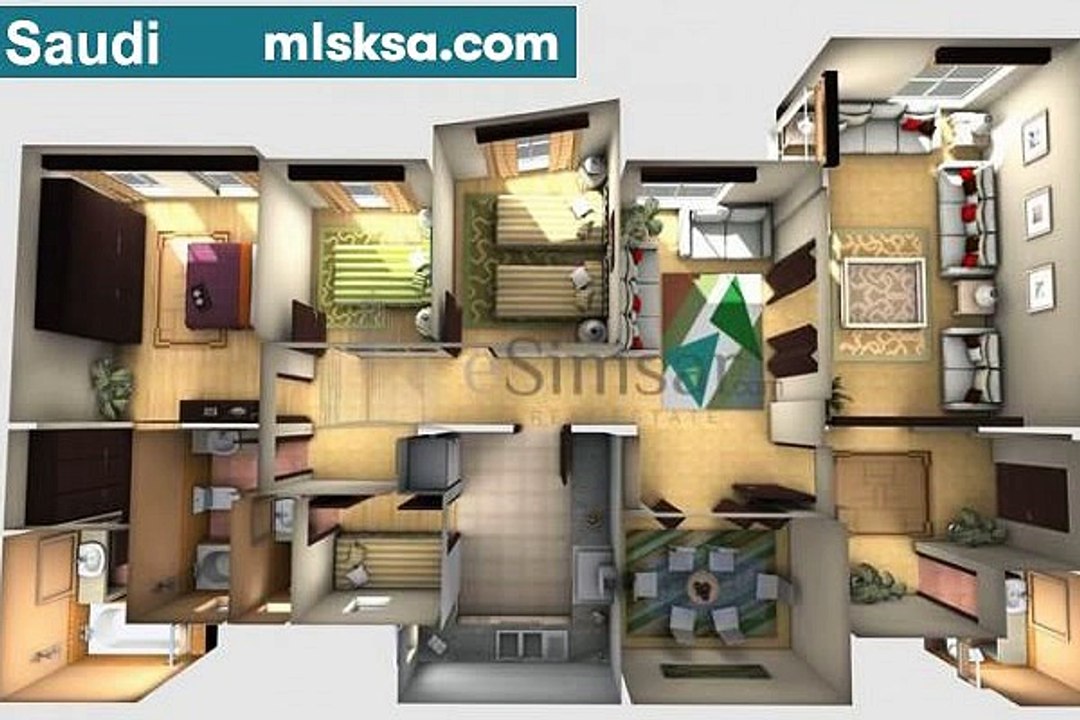 شقة للايجار في حي الياسمين بمجمع نورا السكني بالرياض مساحة 162 مترمربع - mlsksa.com