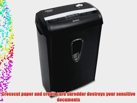 Aurora AS890C 8-Sheet Cross-Cut Paper/Credit Card Shredder with Basket