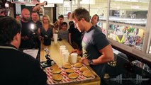 Most Quarter Pound Hamburgers Eaten in 1 Minute (Guinness World Records) | Furious Pete
