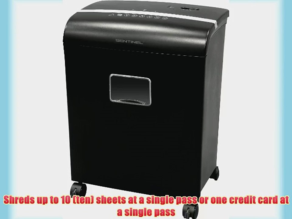 Sentinel FM101P 10-Sheet High Security Micro-Cut Paper/Credit Card Shredder