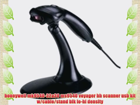 honeywell mk9540-32a38 ms9540 voyager hh scanner usb kit w/cable/stand blk lo-hi density