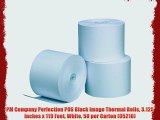 PM Company Perfection POS Black Image Thermal Rolls 3.125 Inches x 119 Feet White 50 per Carton