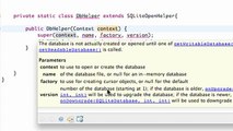 113. Android Application Development Tutorial - 113 - SQLite class implementing SQLiteOpenHelper
