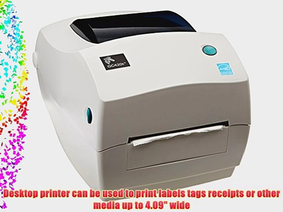 Zebra GC420t Monochrome Desktop Direct Thermal/Thermal Transfer Label Printer 4/s Print Speed