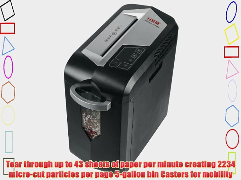 HSM shredstar BS6MS 6 Sheet Micro Cut 5-Gallon Capacity  Continuous Operation Shredder