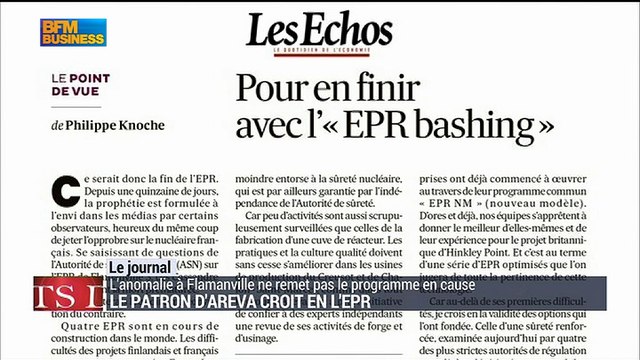 Le patron d'Areva ne veut plus de l'EPR bashing