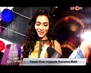 Bollywood News: Beautiful and Bold Actor Fawad Khan supports Humaima Malik -- KY Network