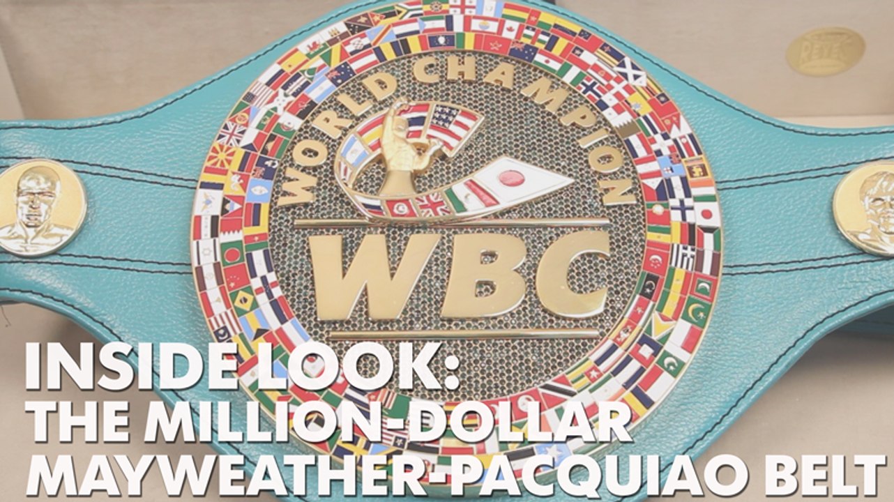 Inside look: The million-dollar Mayweather-Pacquiao belt