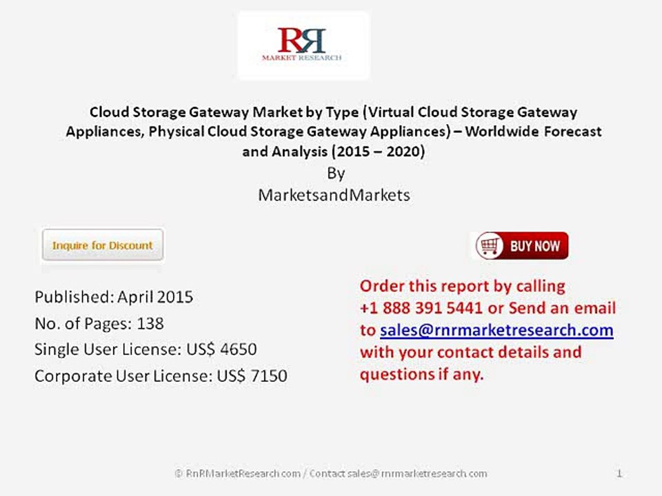 Global Cloud Storage Gateway Market 2020 by market Share and Key Players