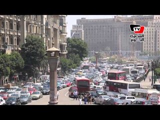 حركة المرور تعود بالتحرير بعد حادث التحرش خلال احتفالية تنصيب السيسى