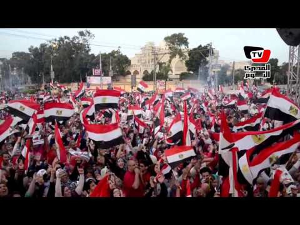 لحظة تتويج السيسي رئيسا للجمهورية من أمام قصر الاتحادية