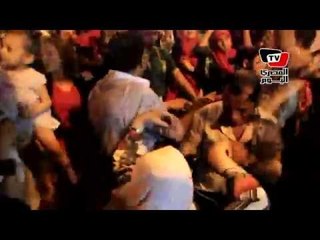 احتفالات بشارع جامعة الدول العربية بعد إعلان فوز السيسي بالرئاسة