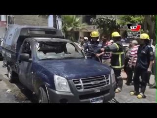 حريق سيارة شرطة في اشتباكات طلاب الدقهلية