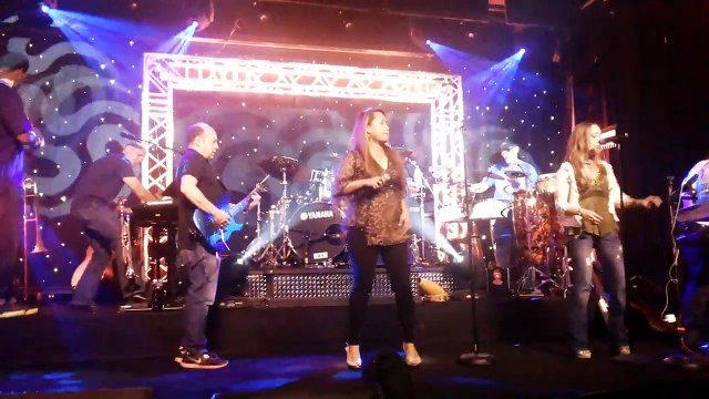 Singing TITANIUM by David Guetta feat Sia and GIRL ON FIRE by Alicia Keys.